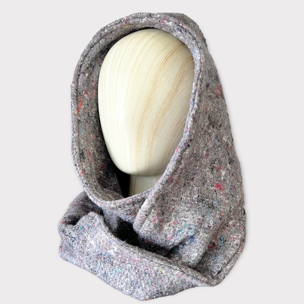 ♻️ Upcycle Hooded Blanket Scarf | Women's OS